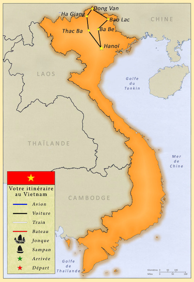 Carte du Vietnam.