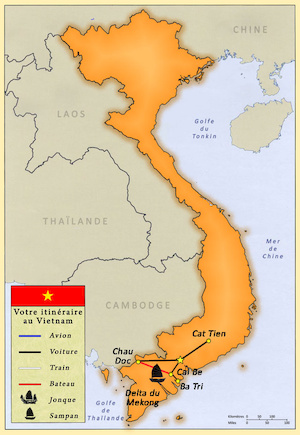 Carte du Vietnam.