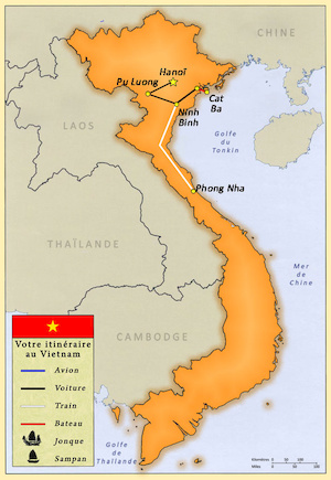 Carte du Vietnam.