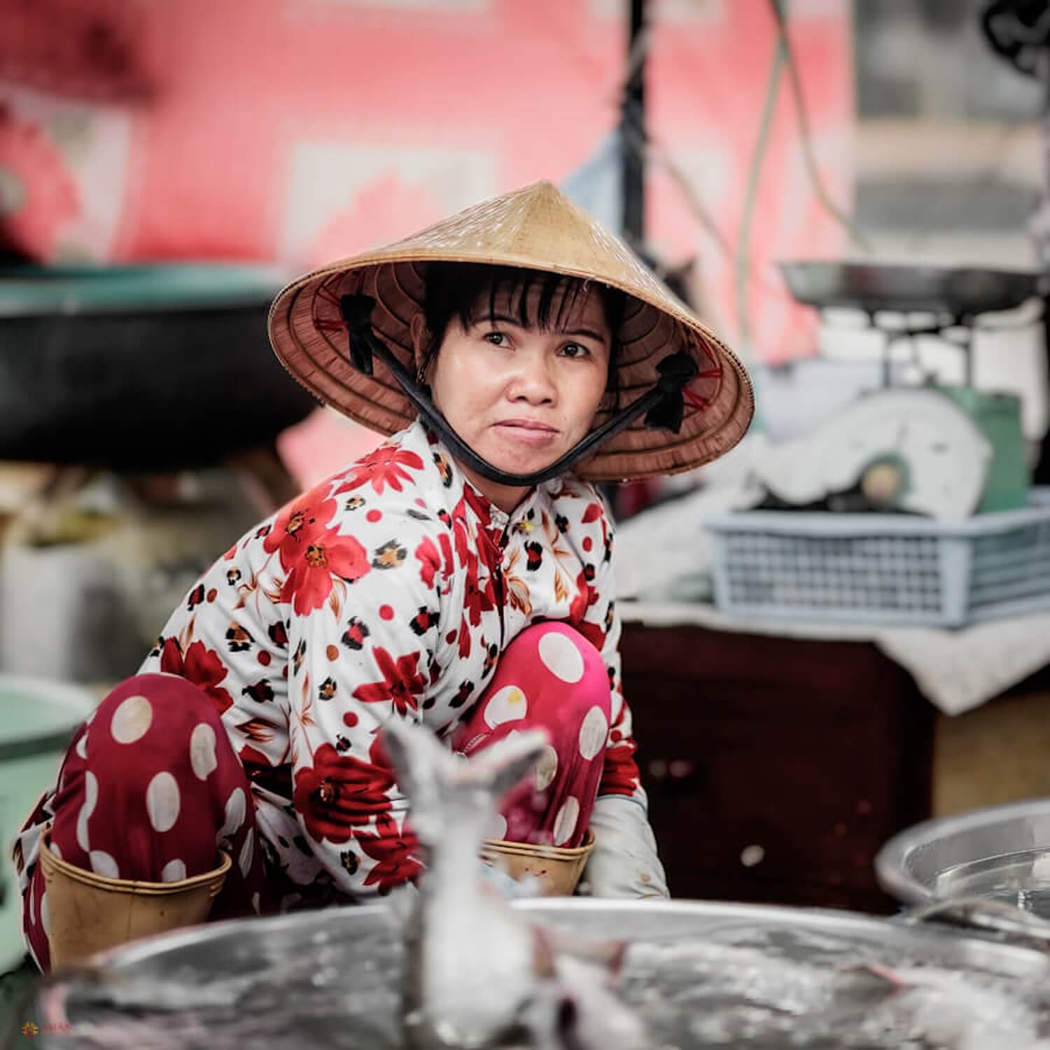 portrait femme poisson.