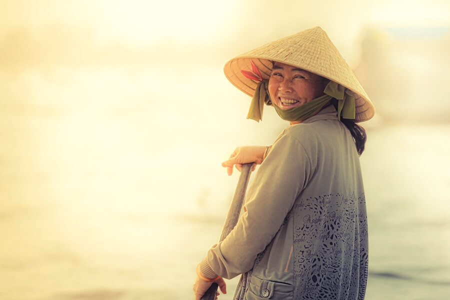 portrait femme delta mekong.