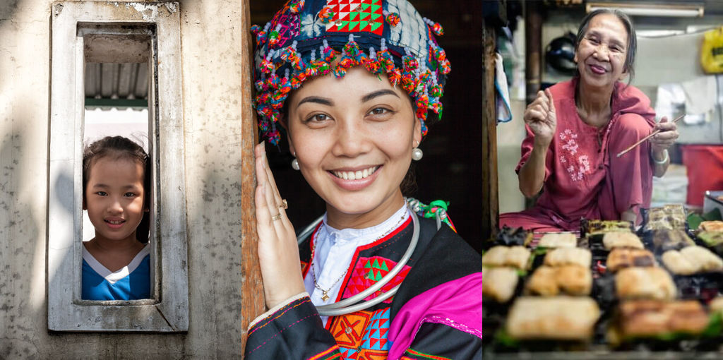 Trois générations de femmes vietnamiennes.